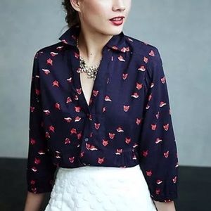Anthropologie Maeve fox top, size 2, adorable